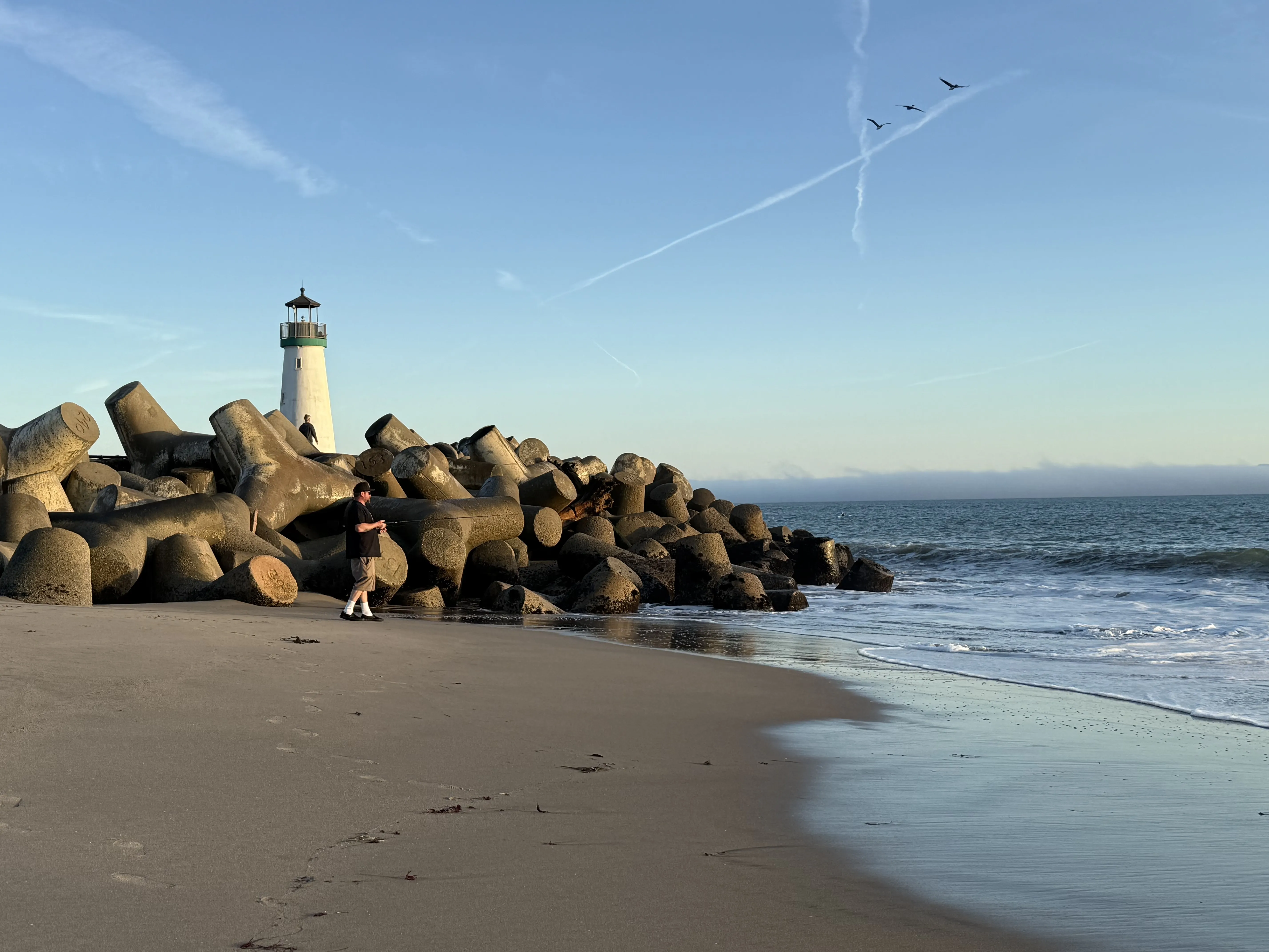 Seabright lighthouse on the Santa Cruz coastline